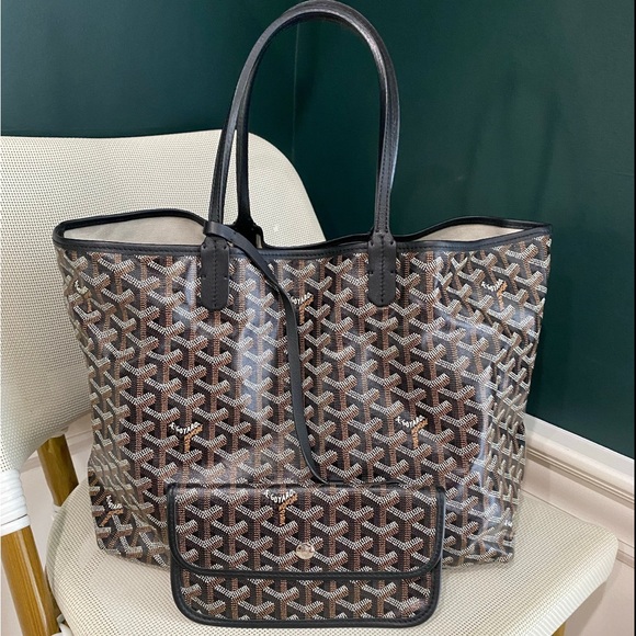 Goyard Handbags - 💚BLACK GOYARD💚Goyard St. Louis pm with pouch
